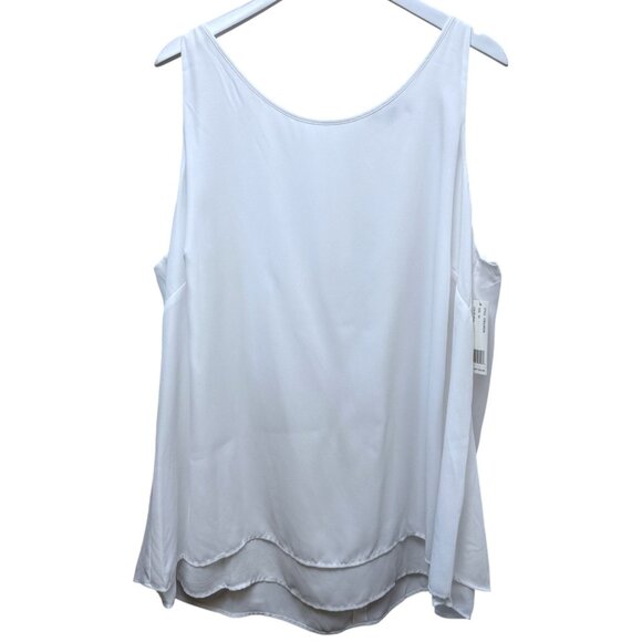 Zac & Rachel White Blouse Plus Size 3X Sleeveless Top Womens Tank NWT - Picture 1 of 10